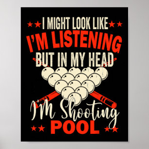 Billiards Player Bassäng Bord Snooker Pyramid Bill Poster