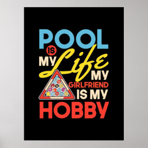 Billiards Player Billiard Bassäng är mitt liv Poster