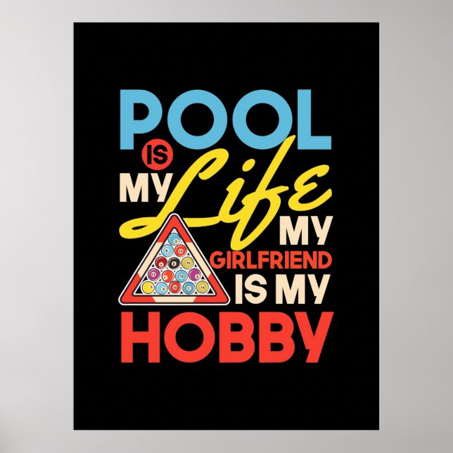 Billiards Player | Billiard Bassäng är mitt liv Poster (Framsidan)