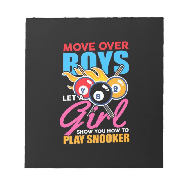 Billiards Player | Den här tjejen spelar biljardsp Anteckningsblock (Framsida)