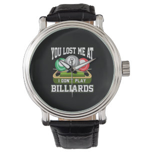 Billiards Player Du Borttappadar mig på biljardp Armbandsur