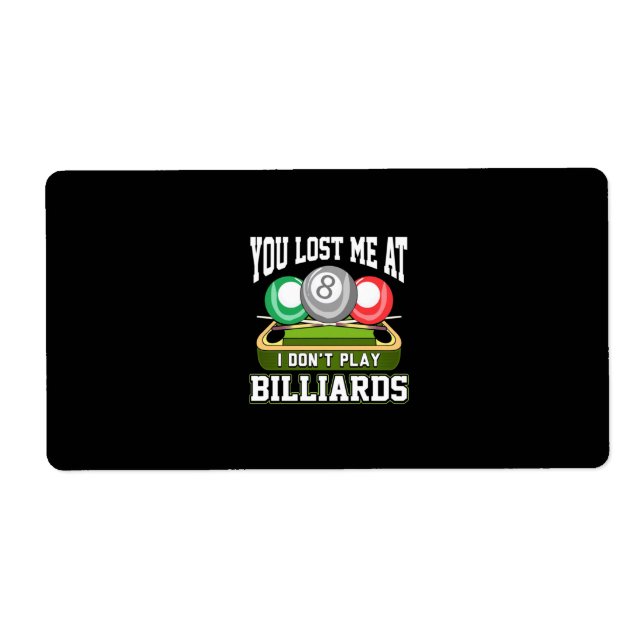 Billiards Player | Du Borttappadar mig på biljardp Fraktsedel (Framsidan)