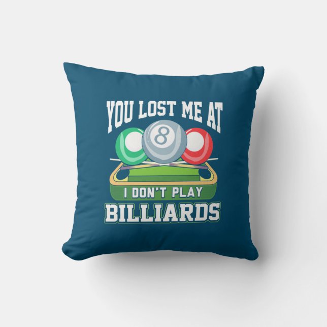 Billiards Player | Du Borttappadar mig på biljardp Kudde (Framsida)