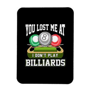 Billiards Player Du Borttappadar mig på biljardp Magnet