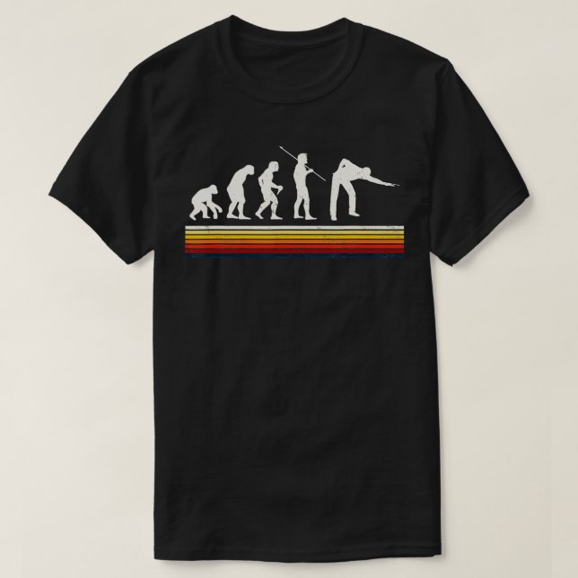 Billiards Player Evolution Bassäng Bord Snooker Py T Shirt (Design framsida)