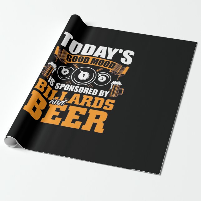 Billiards Player | I dag, i miljarder och öl Presentpapper (Utrullad)