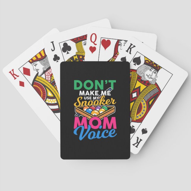 Billiards Player | Jag är Snooker Mamma Casinokort (Baksidan)