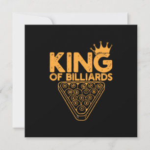 Billiards Player Kung i fakturering Inbjudningar