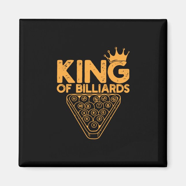 Billiards Player | Kung i fakturering Magnet (Framsidan)