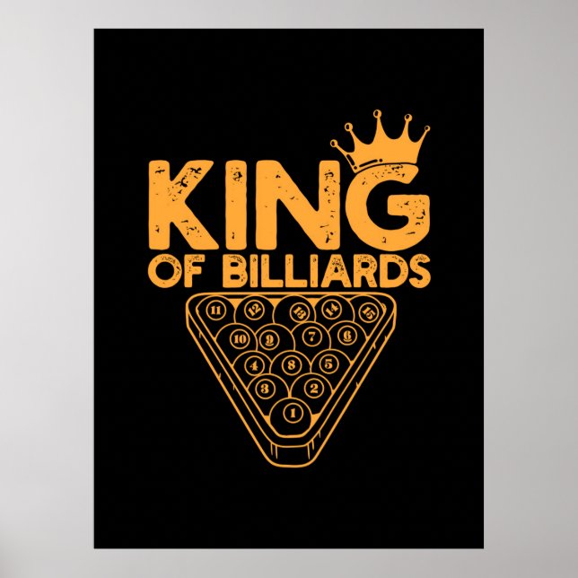 Billiards Player | Kung i fakturering Poster (Framsidan)
