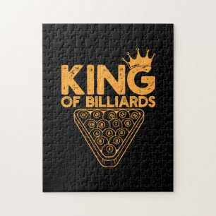 Billiards Player Kung i fakturering Pussel