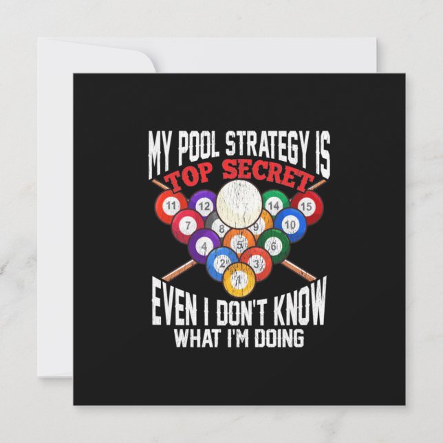 Billiards Player | Min Bassäng-strategi är topphem Inbjudningar (Framsida)