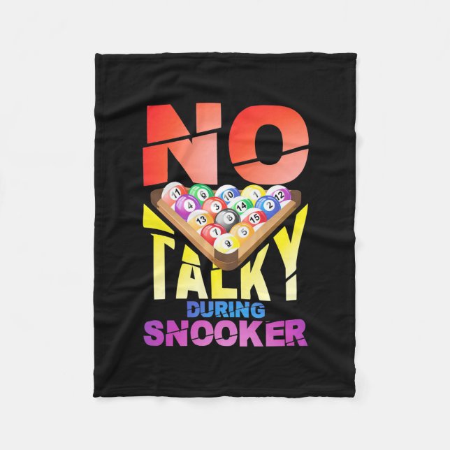 Billiards Player | No Talky During Snooker Fleecefilt (Framsidan)