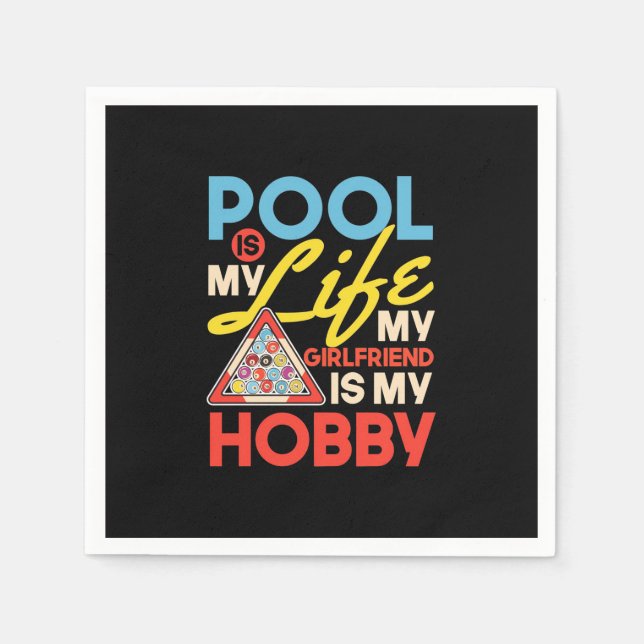 Billiards Player | Pool Billiards Is My Life Pappersservett (Framsidan)