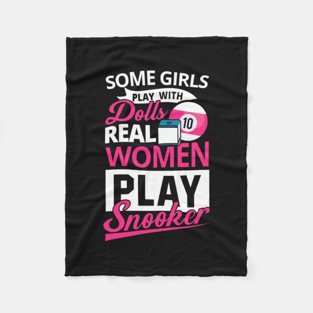 Billiards Player | Riktiga kvinnor spelar nooker Fleecefilt (Framsidan)