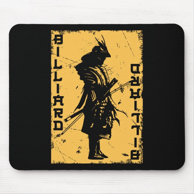 Billiards Player Samurai Japan Warrior Snooker Poo Musmatta (Framsidan)