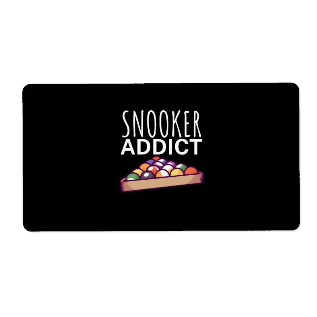 Billiards Player | Snooker-rådgivare Fraktsedel (Framsidan)