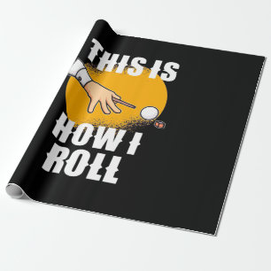 Billiards Player Snooker Roll Presentpapper
