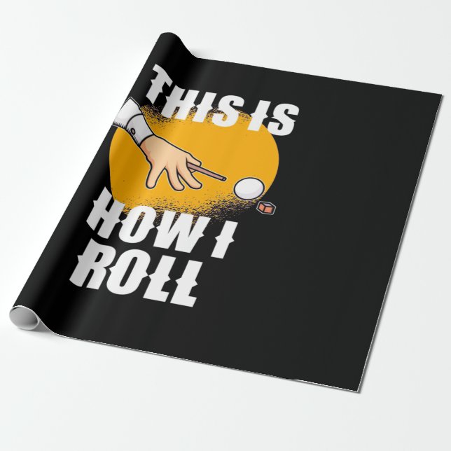 Billiards Player | Snooker Roll Presentpapper (Utrullad)
