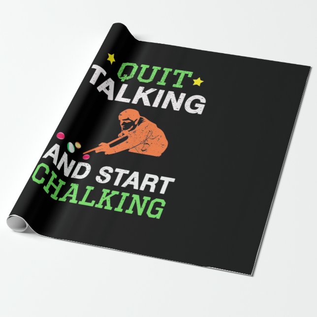 Billiards Player | Snooker Start-kontroll Presentpapper (Utrullad)