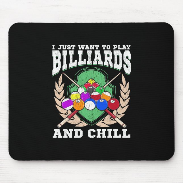 Billiards Player | Spela upp biljetter och kyla Musmatta (Framsidan)