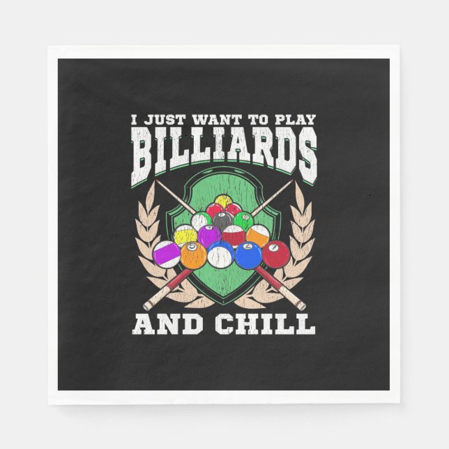Billiards Player | Spela upp biljetter och kyla Pappersservett (Framsidan)