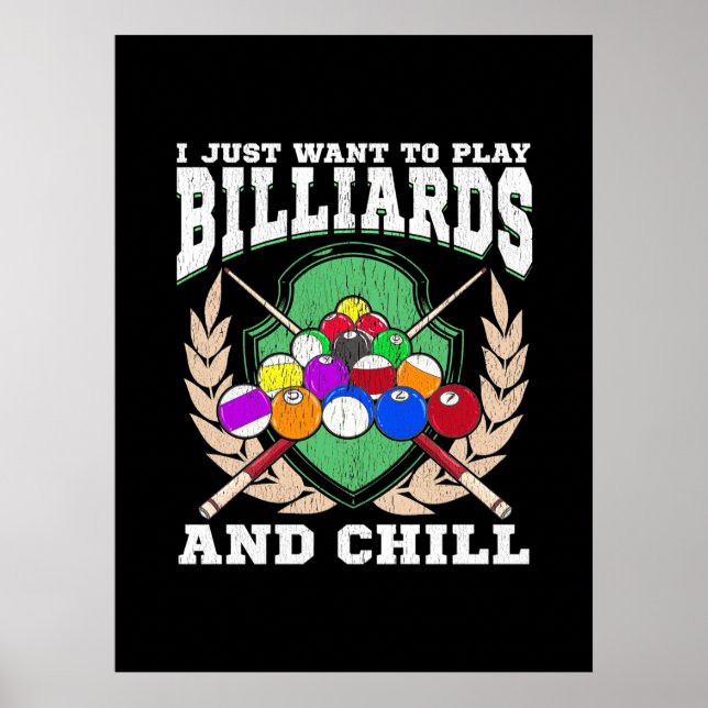 Billiards Player | Spela upp biljetter och kyla Poster (Framsidan)