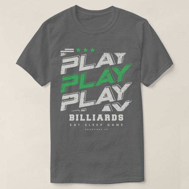 Billiards Player T Shirt (Design framsida)