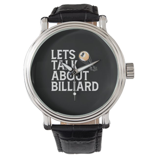 Billiards Player | Talar om miljard Armbandsur (Framsida)