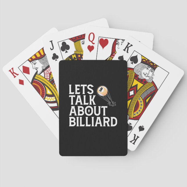 Billiards Player | Talar om miljard Casinokort (Baksidan)