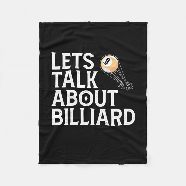 Billiards Player | Talar om miljard Fleecefilt (Framsidan)