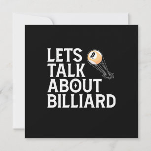 Billiards Player Talar om miljard Inbjudningar