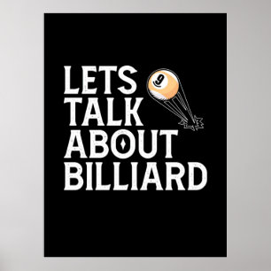 Billiards Player Talar om miljard Poster