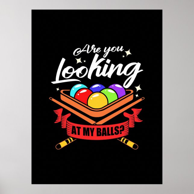Billiards Player | Tittar du Billard Bassäng Poster (Framsidan)