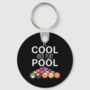 Billiards Player Vara Coola och spela Billiard B Nyckelring