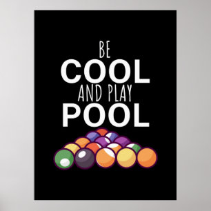 Billiards Player Vara Coola och spela Billiard B Poster