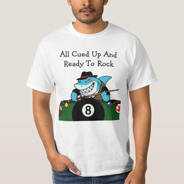 Billiards Pool Hall Rebel Funny Tshirts (Framsida)