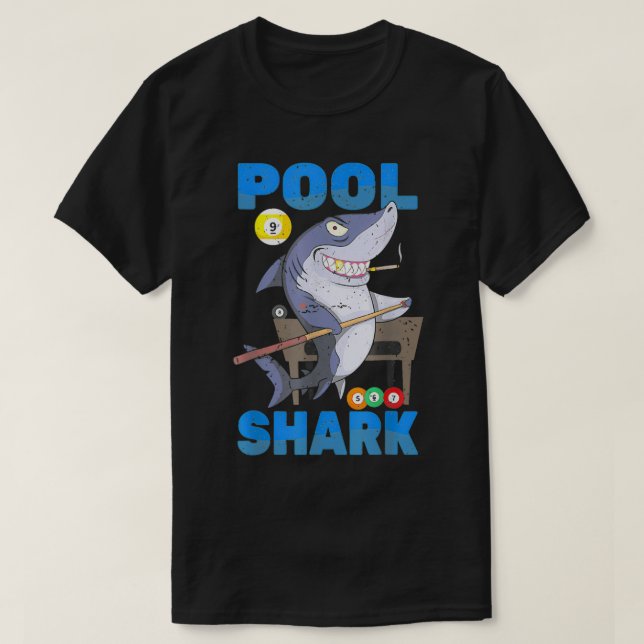 Billiards  Pool Shark  Snooker Player  Bar Pub  An T Shirt (Design framsida)