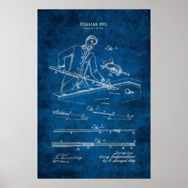 Billiards Poster Patent Art nr 7 Bassäng Room Deco