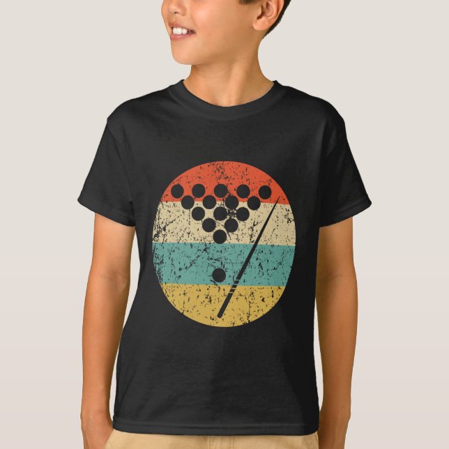 Billiards Shirt - Vintage Retro Bassäng T (Framsida)