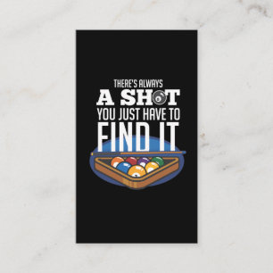 Billiards Shot Quote Bassäng Player Humor Visitkort
