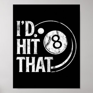 Billiards Slå att åtta Boll Bassäng spelar Poster