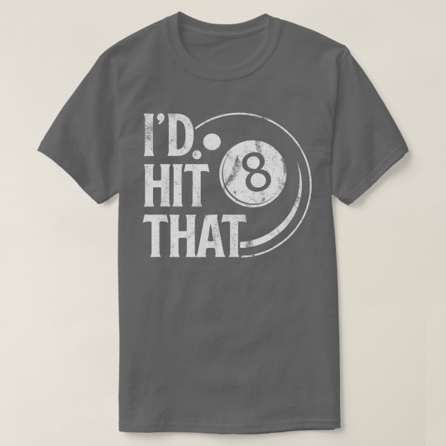 Billiards Slå att åtta Boll Bassäng spelar T Shirt (Design framsida)