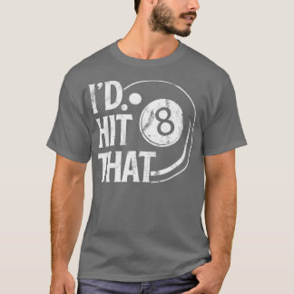 Billiards Slå att åtta Boll Bassäng spelar T Shirt