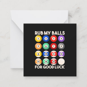 Billiards Snooker rub min Bollar för Lycka till Anteckningskort