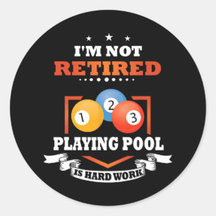 Billiards som inte är trötta och som spelar upp Ba Runt Klistermärke