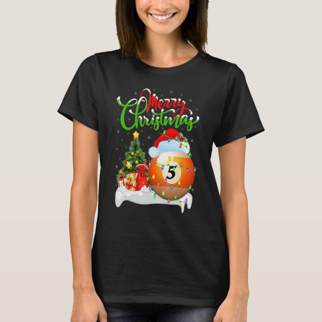Billiards Sports  Xmas Decorations Billiards Chris T Shirt (Framsida)