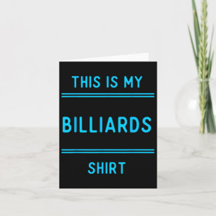 Billiards Team T Shirts Gifts. Spelare och Fläkt P Kort