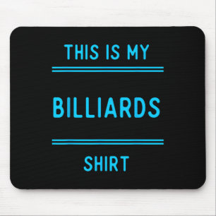 Billiards Team T Shirts Gifts. Spelare och Fläkt P Musmatta