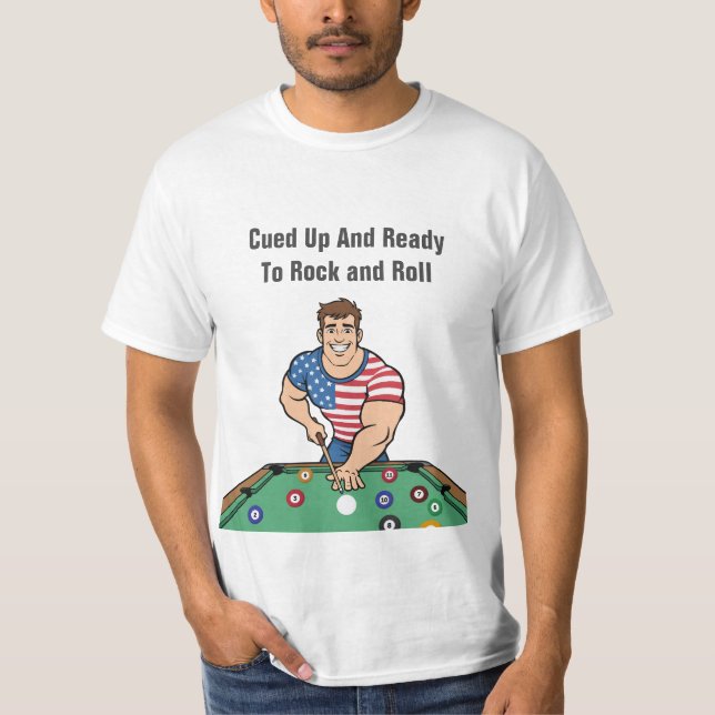 Billiards Theme Team League Tshirts (Framsida)